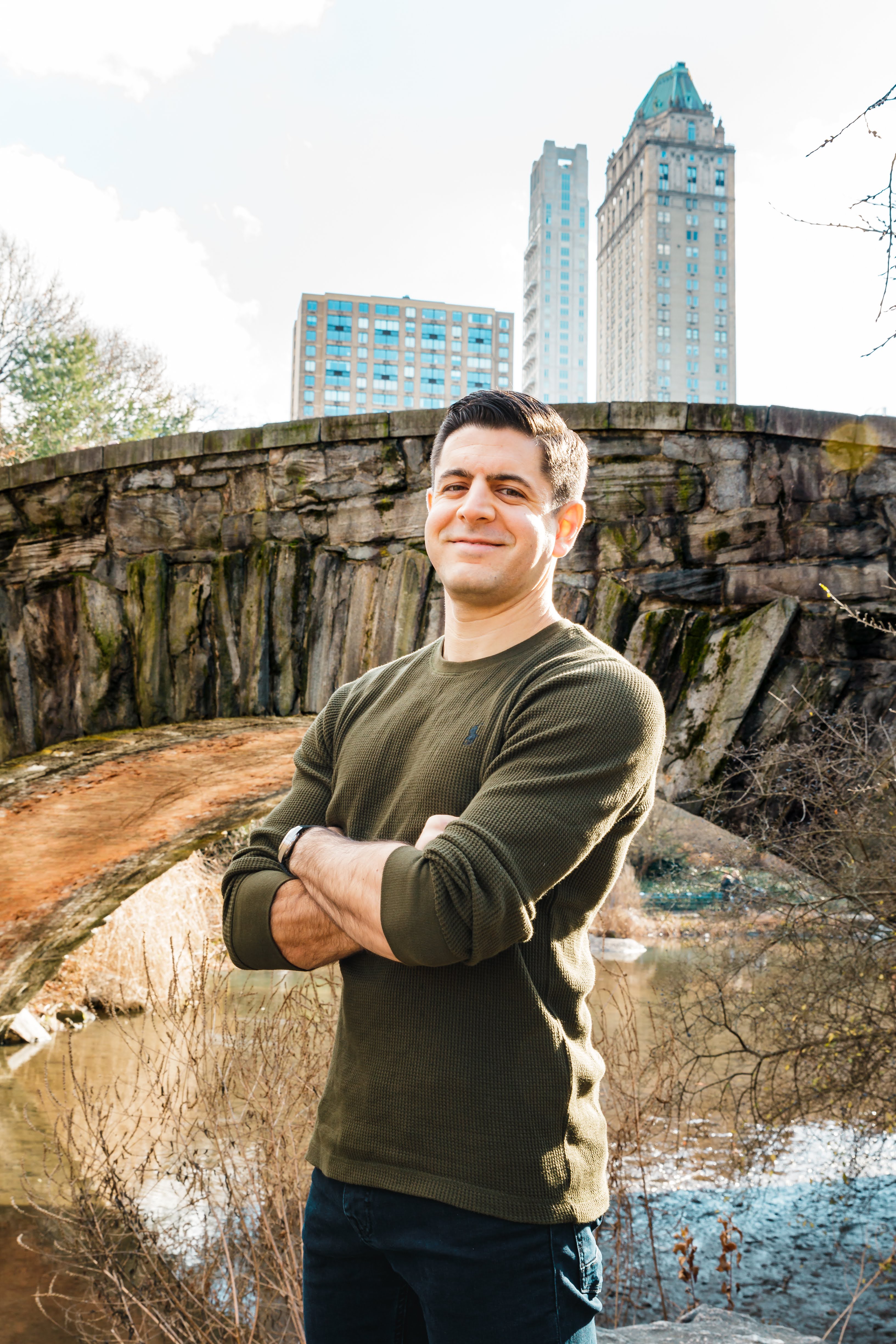 Chris Dedow standing in Central Park.